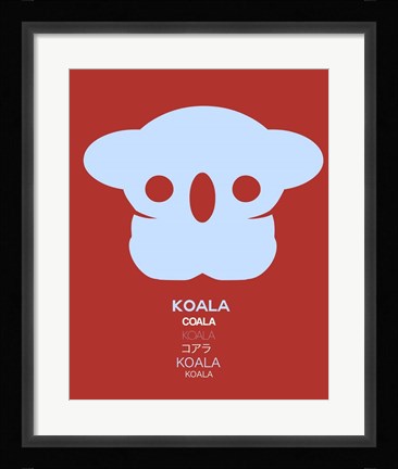 Framed Purple Koala Multilingual Print