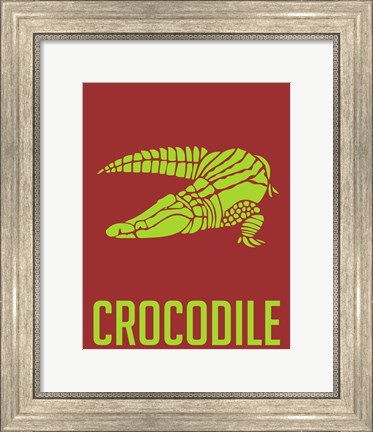 Framed Crocodile Yellow Print