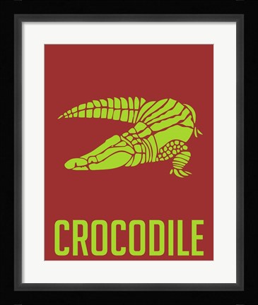 Framed Crocodile Yellow Print