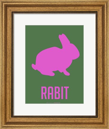 Framed Rabbit Pink Print
