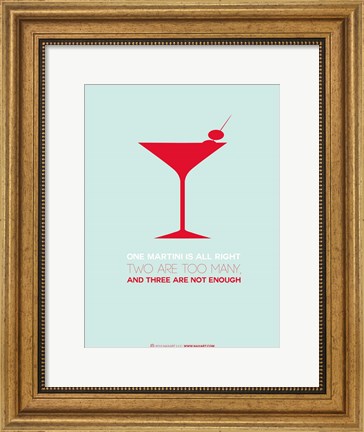 Framed Martini Red Print
