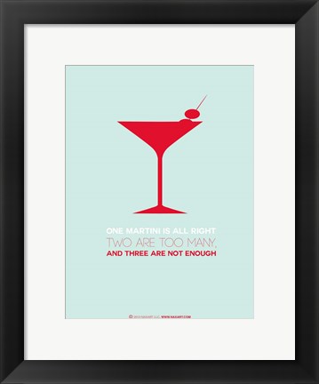 Framed Martini Red Print