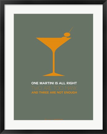 Framed Martini Yellow Print