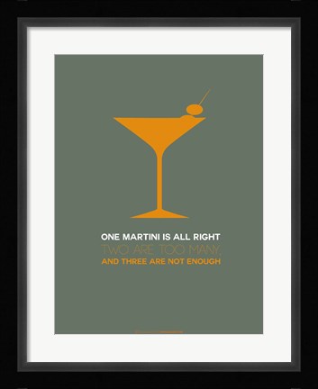 Framed Martini Yellow Print