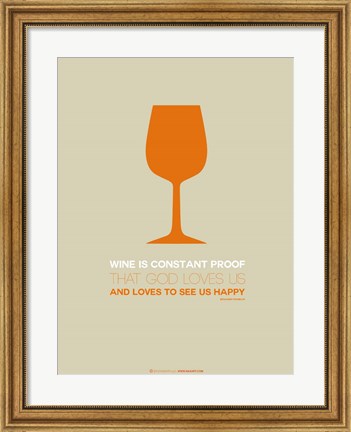 Framed Wine Orange Print