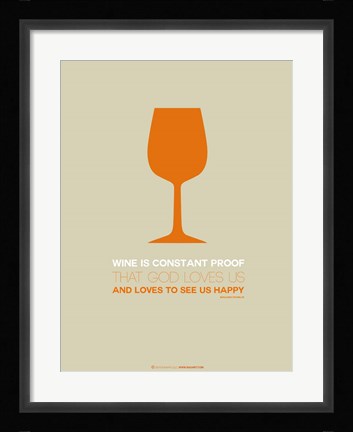 Framed Wine Orange Print