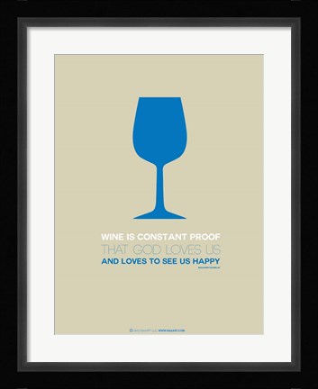 Framed Wine Blue Print