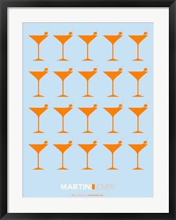 Framed Martini Lover Orange Print