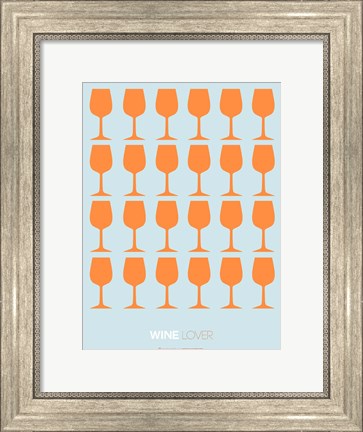 Framed Wine Lover Orange Print