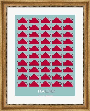 Framed Tea Lover Red Print
