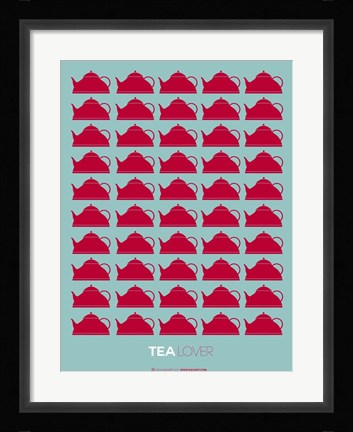 Framed Tea Lover Red Print