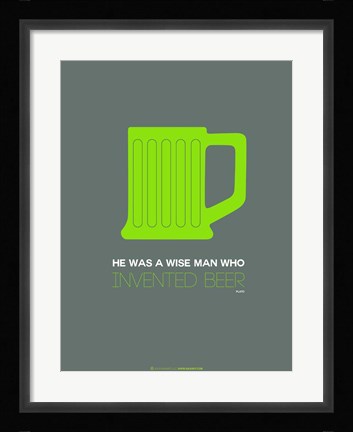Framed Green Beer Mug Print