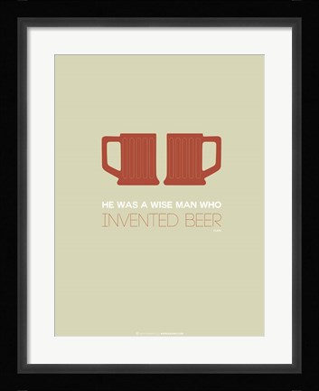 Framed Two Beer Mugs Print