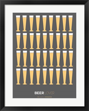 Framed Beer Glasses Print