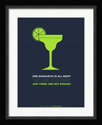 Framed Green Margarita Print