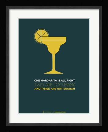 Framed Yellow Margarita Print
