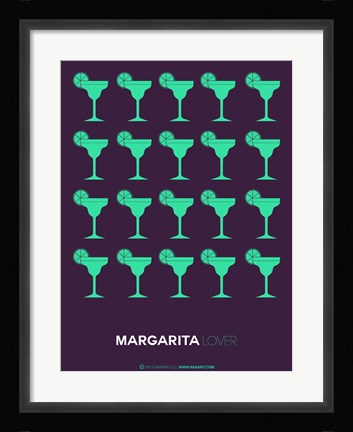 Framed Green Margaritas Print