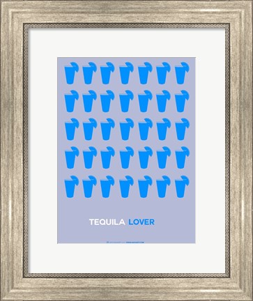 Framed Blue Tequila Shots Print