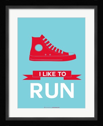 Framed I Like to Run 1 Print
