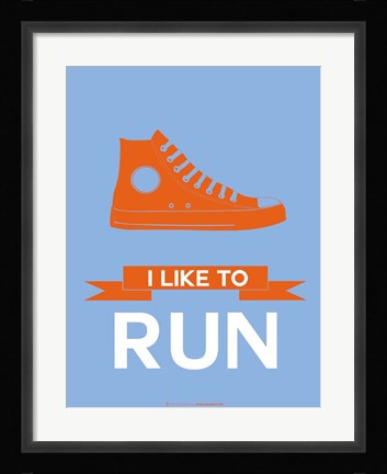 Framed I Like to Run 3 Print