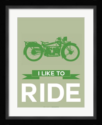 Framed I Like to Ride 8 Print