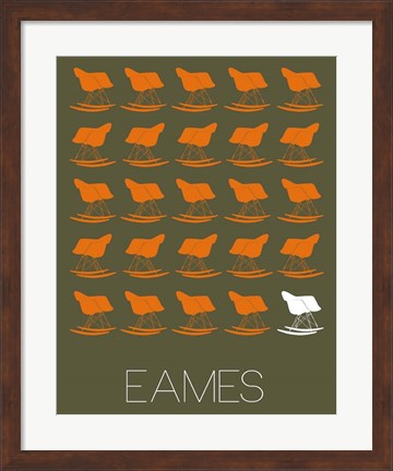 Framed Eames Rocking Chair 2 Print