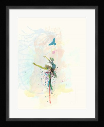 Framed Ballerina on the Stage Print