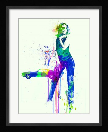 Framed Mustang Girl 2 Print