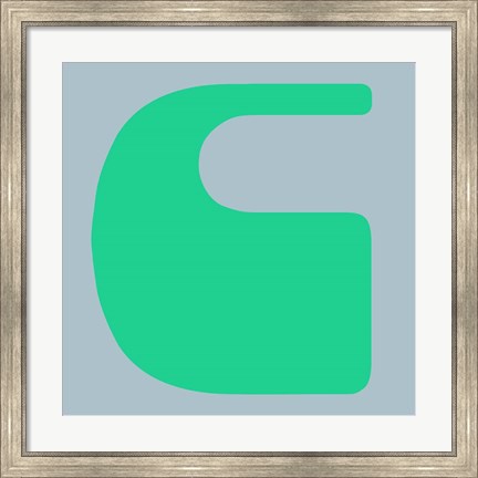 Framed Letter C Green Print