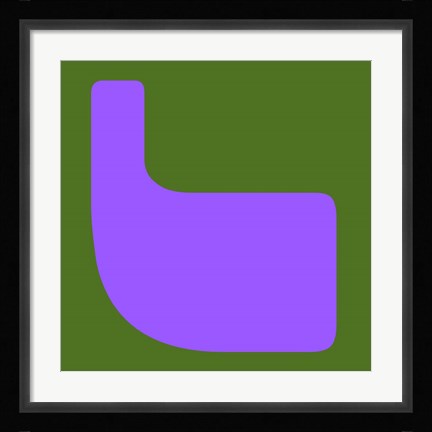 Framed Letter L Purple Print