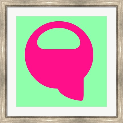 Framed Letter Q Pink Print