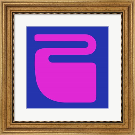 Framed Letter Z Purple Print