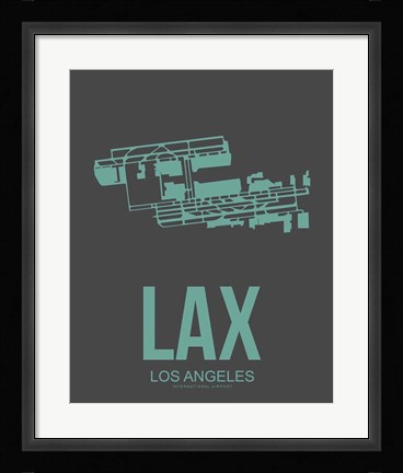 Framed LAX Los Angeles 2 Print