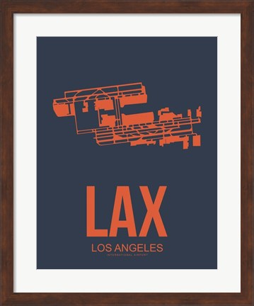 Framed LAX Los Angeles 3 Print