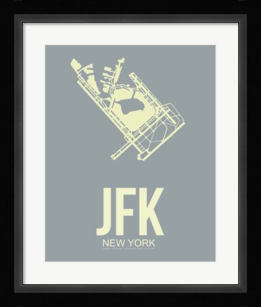 Framed JFK New York 1 Print
