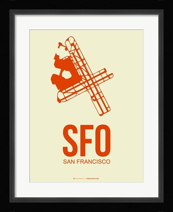 Framed SFO San Francisco 1 Print