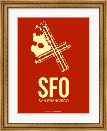 Framed SFO San Francisco 2 Print