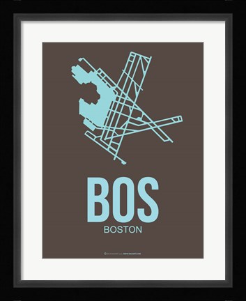 Framed BOS Boston 2 Print