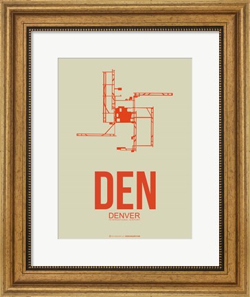 Framed DEN Denver  2 Print