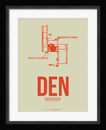 Framed DEN Denver  2 Print
