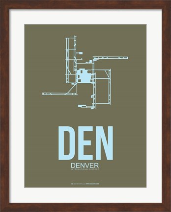 Framed DEN Denver  3 Print