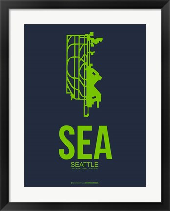 Framed SEA Seattle 2 Print