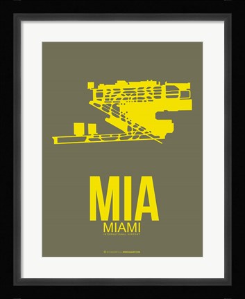 Framed MIA Miami 1 Print