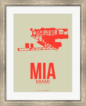 Framed MIA Miami 3 Print