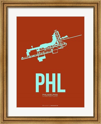Framed PHL Philadelphia 2 Print