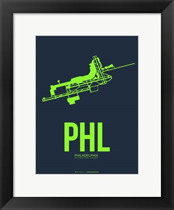 Framed PHL Philadelphia 3 Print