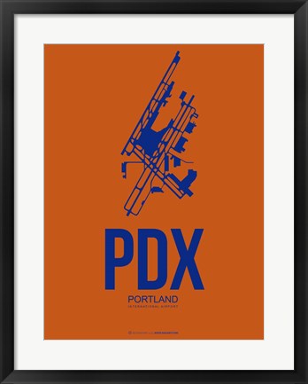 Framed PDX Portland 1 Print