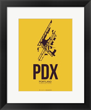 Framed PDX Portland 3 Print