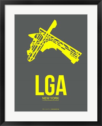 Framed LGA New York 1 Print
