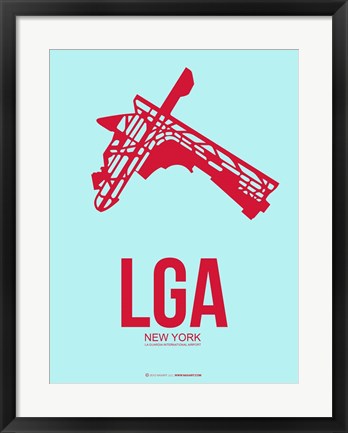 Framed LGA New York 2 Print